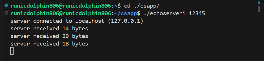 服务端输出结果